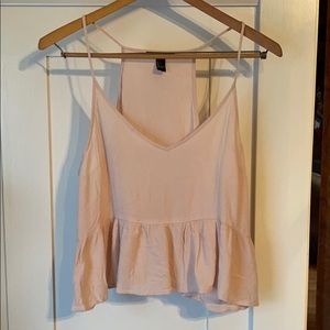 Pale pink baby doll tank top
